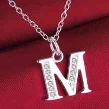 fashion letter M silver plated Necklace New Sale silver necklaces & pendants /TIDGNHJS EKUDXCLA 2024 - buy cheap