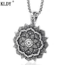 KLDY Flower amulet Pendant Necklace women men Stainless Steel Rune Viking Pendants charm Necklaces fashion Men's Jewelry unique 2024 - buy cheap