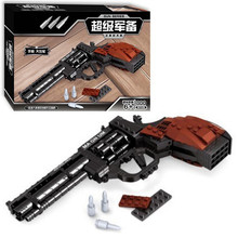 Pistola revolver blocos de construção, arma revolver pistola power gun 300 peças iluminar blocos de construção figuras swat bloco de construção brinquedo presente 2024 - compre barato