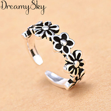Anel de prata na moda coreana cor ameixa tamanho ajustável anéis para mulheres joias de luxo anel antigo da moda 2024 - compre barato