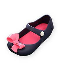 Милые сандалии для девочек принцесса с бантом, мягкая Нескользящая детская обувь, прозрачная летняя и Весенняя детская обувь 2024 - купить недорого