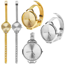 И женские ультратонкие Кварцевые аналоговые наручные часы с сетчатым ремешком 2024 - купить недорого