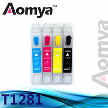 Чернильный картридж Aomya T1281, совместимый с Epson S22 SX125 SX420W SX425W SX235W SX130 SX435W SX230 WF7525, принтер T1281 - T1284 2024 - купить недорого