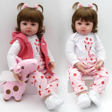 NPK Lifelike Collection Sleeping Baby Doll Reborn Silicone Body Doll Baby Simulation Doll Play House Toy Cute Doll 58CM big size 2024 - buy cheap