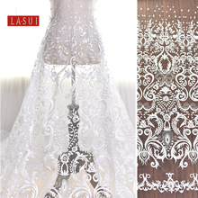 LASUI  off white Feel soft drape good, super high-end and beautiful lace fabric wedding dress  evening dress DIY X0191 2024 - buy cheap