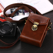 Alta Qualidade PU LEATHER Camera Case Bag Para Panasonic TZ100 TZ90 TZ80 TZ70 ZS50 ZS70 TZ85 TZ57 ZS20 ZS15 ZS35 ZS60 ZS40 2024 - compre barato