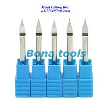 10PCS 1/8" Shank 25 Deg 0.2mm, Cutting Tools for Metal, Sharp Router Bits, CNC Metal Cutters on Copper, Steel, gold,sliver 2024 - buy cheap