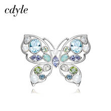 Cdyle Embellished with crystal Brooches Women Rhinestone Fashion Jewelry Elegant Luxury Butterfly Trendy Chic 2024 - buy cheap