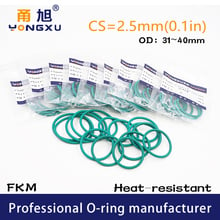 5PCS/lot Green FKM Fluorine Rubber O-rings Seals CS2.5mm OD31/32/33/34/35/36/37/38/39/40*2.5mm Ring Seal Gasket Rings fkm Washer 2024 - buy cheap