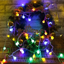 Guirnalda de hadas de guirnaldas de luces LED para vacaciones, tira de luces LED en forma de bola para el hogar, Navidad, Año Nuevo, decoración para fiesta, 10, 20 2024 - compra barato