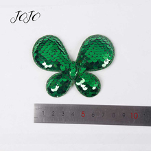 JOJO BOWS 10pcs Reversible Sequin Patches Solid Animal Plant Pattern Accessories For Needlework Apparel Sewing Patch DIY Hairbow 2024 - buy cheap