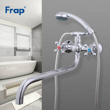 FRAP Bathtub Faucets wall mounted shower faucet taps hand shower bathroom dual handle dual hole shower faucet bath water mixer 2024 - buy cheap