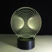 Lámpara LED de ilusión 3D creativa para decoración del hogar, luz de noche con gráficos abstractos 3D acrílicos, lámpara de atmósfera, iluminación novedosa 2024 - compra barato