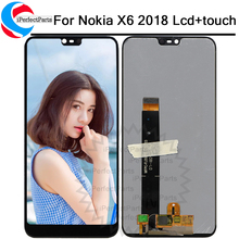 Nokia-tela de reposição lcd x6 2018 ta-1099 ta-1109, touch screen, digitalizador, montagem, peças para celular 2024 - compre barato