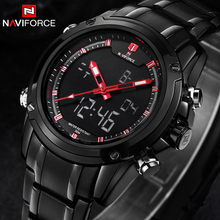 Naviforce relógio esportivo masculino, relógio de pulso impermeável de aço e quartzo militar de luxo de marca superior 2024 - compre barato