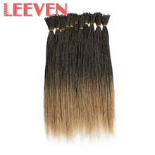 Leeven 22Inch Thin Senegalese Twist Crochet Braids Hair Ombre Black Braiding Hair Made Into Wigs High Temperature Fiber 2024 - buy cheap