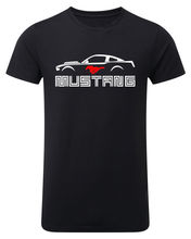 Camiseta masculina design casual, t-shirt confortável para homens, mustang gt, vintage, carro, preta, 2019 2024 - compre barato