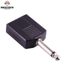 50pcs 2poles Mono Jack 6.35mm to 2x6.35mm Socket Audio Converter Double Jacks 6.5mm to 6.35mm Male Plug Audio Connector 2024 - buy cheap