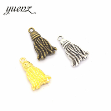 YuenZ 10pcs Antique silver color Metal alloy tassel Charms Pendants Necklace Beads for DIY Big Hole Beads Bracelets Charms J126 2024 - buy cheap