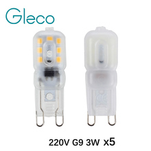 Светодиодная лампа G9 SMD 2835 G9, 360 в переменного тока, 3 Вт, 5 шт. 2024 - купить недорого