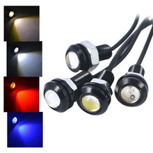 Kebedemm-Luz LED de conducción diurna para coche, luz LED brillante de 18mm, ojo de águila, impermeable, cob drl, accesorios para coche 2024 - compra barato