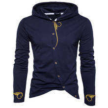 Men Hoodies 2018 autumn Sudaderas Hombre Hip Hop Mens Brand Stitching Embroidery Cardigan Hoodie Sweatshirt Slim Fit Men Hoody 2024 - buy cheap