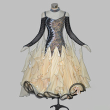 Vestido de baile de vals para mujer, prenda de manga larga hecha a medida, ideal para Tango, Flamenco, salón de baile, competición, novedad de 2021 2024 - compra barato