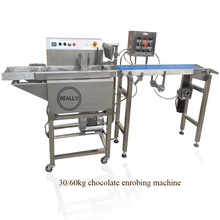 Chocolate enrobing machine 30kg chocolate coating machine chocolate covering machine line 2024 - buy cheap