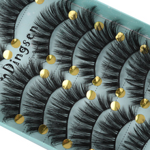 10 Pairs 3D Faux Mink False Eyelashes Wispy Fluffy Natural Long Eye Lashes Extension Crisscross Handmade Lashes Extension Tools 2024 - buy cheap