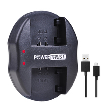 PowerTrust NP-FP50 Dual USB Carregador para Sony NP-FH50 NP-FH70 NP-FH100 FP50 NP-FP70 NP-FP90 NP-FV50 NPFV70 NP-FV100 Bateria 2024 - compre barato