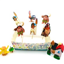 24 шт./компл. Moana Cupcake Toppers Baby Shower Детские вечерние декоративные принадлежности для дня рождения Детские вечерние принадлежности для дня рождения 2024 - купить недорого