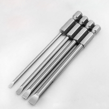 4 Pcs/set 1/4" 100mm 3-6mm Slotted Screwdriver Bit S2 Magnetic Electric Drill Flathead Screw-driver Head Power Driver Tool 2024 - buy cheap