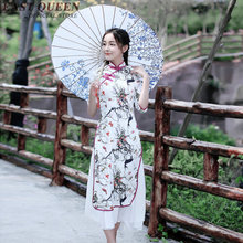 Summer Chinese Oriental Dresses Elegant Oriental Styled Dresses Women Floral Print Traditional Chinese Dress NN0276 cE 2024 - buy cheap