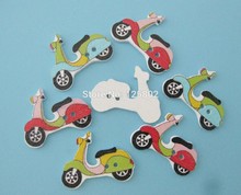 20mm*26mm Bike Pattern Children Buttons 50pcs 2 Holes sewing Accessories 2024 - buy cheap