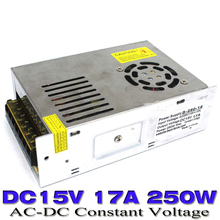 Interruptor de conmutación fuente de alimentación CC 250W transformador AC110 220V a DC15V 17A adaptador de Controlador Led para tiras Led venta al por mayor 10 Uds. 2024 - compra barato