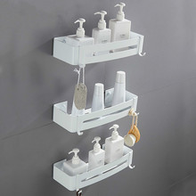 Jabonera de aluminio blanca montada en la pared para baño, estante de ducha para baño, soporte para champú, cesta, estante de esquina 2024 - compra barato