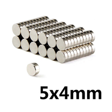 40pcs N35 5 x 4 mm 5*4 mm Small Round Fridge Magnets Super Strong Craft Rare Earth Small Neodynium Magnet 2024 - buy cheap