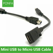 MINI USB male to Micro USB 5PIN female data charging adaptor convertor cable 10 2024 - buy cheap