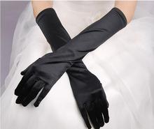 Женские атласные перчатки с защитой от солнца, для оперы, локтя, запястья, длинные перчатки для выпускного вечера 2024 - купить недорого