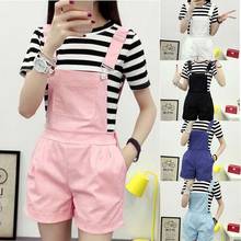 New Denim Overalls Women Summer Lovely Jumpsuits Spring Denim Jeans Overalls Shorts Female Pink/white Overall Jumpsuit 2024 - buy cheap