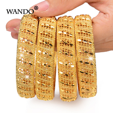Wando 4 partes etíopes/austrália dubai cor dourada invertida molde grande pulseiras braceletes para mulheres etíopes pulseiras de casamento & pulseiras b154 2024 - compre barato