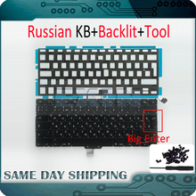 OEM NEW Laptop A1278 Keyboard Russian Russia RU for Macbook Pro 13" A1278 Russian Keyboard +Backlight Backlit+Screws 2009-2012 2024 - buy cheap