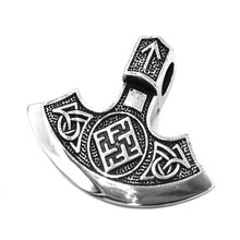 Norse Viking Thor Martelo Machado Pingente de Aço Inoxidável Jóias Vintage Celtic Knot 481B Biker Mens Pingente Atacado 2024 - compre barato