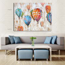 Pop Artwork handmade High Quality Balloon picture Hand-painted Canvas Hot Air Balloon Oil Painting Modern Balloon Oil Painting 2024 - buy cheap