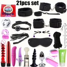 Sex Toys For Couples set Bondage Vibrators Set Nylon Restraint BDSM Slave Vibrator Plug Flirt Games Erotic Toys for 2024 - buy cheap