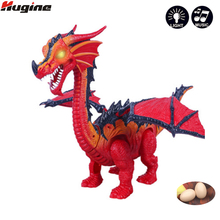 Electric Dinosaur Toys Single Head Basaltic Dragon Electric Walking Story Light&Sing Lay Eggs Multi-Function Children Toy Model 2024 - buy cheap