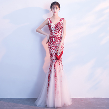 Bride Party Cheongsam Oriental Women Elegant Slim Dress Fashion Chinese Style Wedding Long Qipao Luxury Robe Vestido S-XXL 2024 - buy cheap