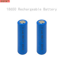 GQYM 2 x 18650 Rechargeable Batteries(not AA battery) 3.7v 2200 mAh Lithium Li-ion Battery With Flat Head  for power bank 2024 - buy cheap