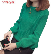 2021 Autumn Winter Women Long Sleeve Loose Pullovers Sweaters Jumper Knitwear Outerwear Korean Women O neck Warm Sweaters Tops 2024 - buy cheap