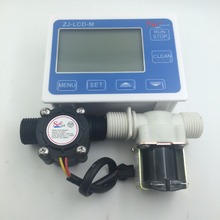 Durable Quality 1/2" Water Flow Control Meter LCD Display + Flow Sensor + Solenoid Valve light weight 2024 - buy cheap